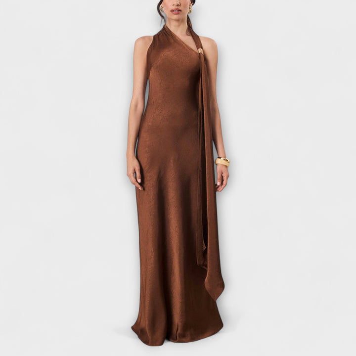 Azura - Chic Maxi Dress in Satin