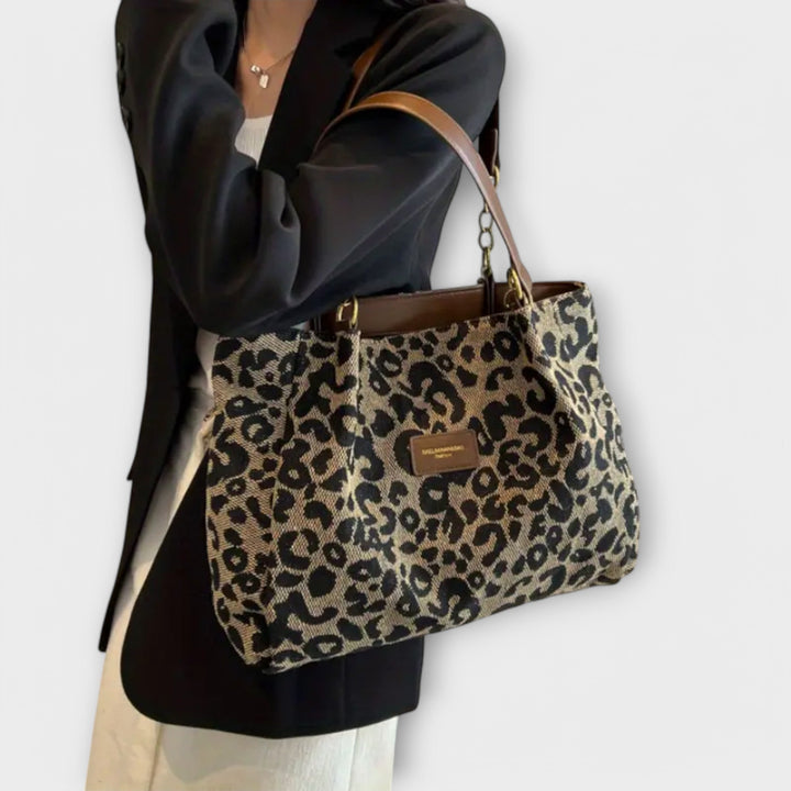 Clara | Leopard Canvas Tote